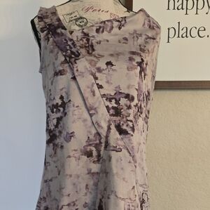 Simply Vera Vera Wang Floral Purple and Cream Dress